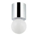 Dainolite 1 Light Flush Mount Polished Chrome TRN-51FH-PC