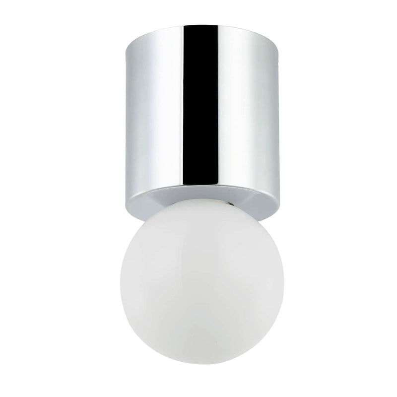 Dainolite 1 Light Flush Mount Polished Chrome TRN-51FH-PC