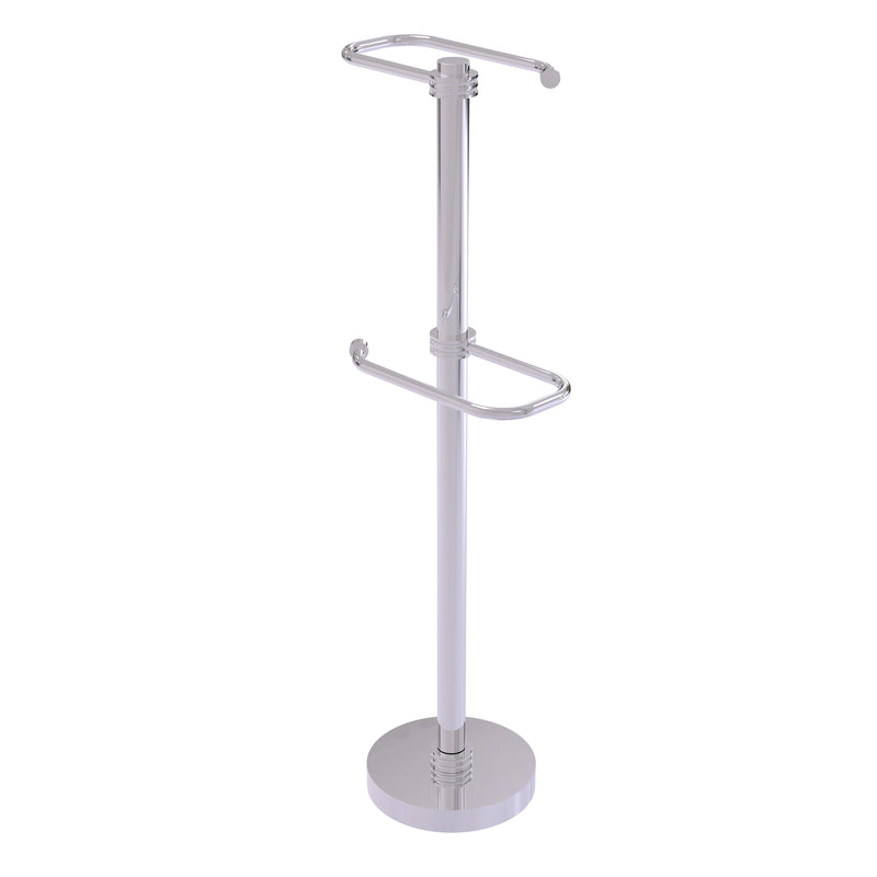 Allied Brass Free Standing Two Roll Toilet Tissue Stand TS-26D-PC