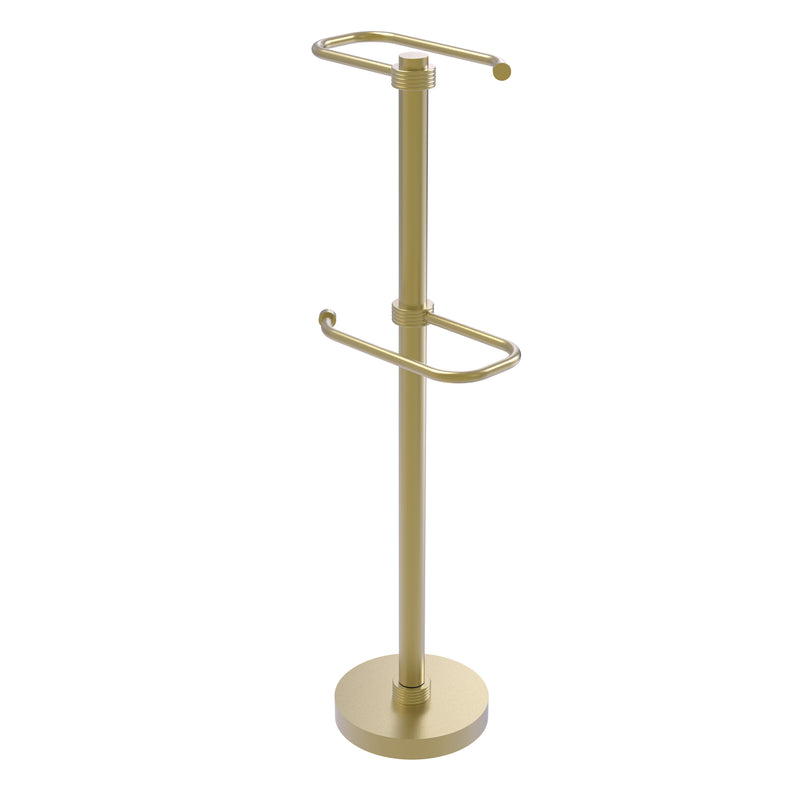 Allied Brass Free Standing Two Roll Toilet Tissue Stand TS-26G-SBR