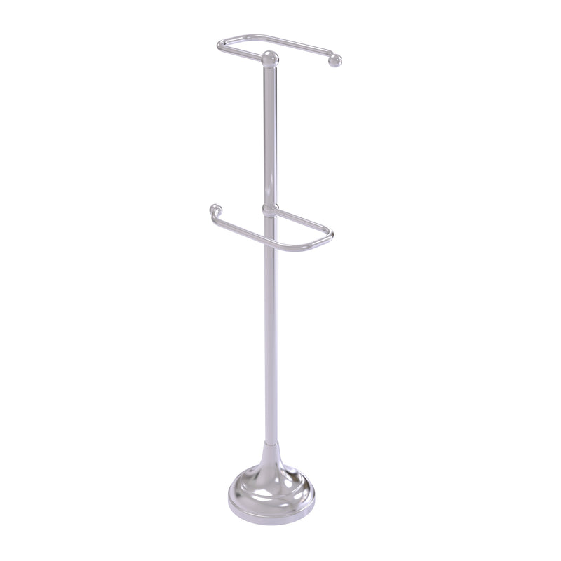 Allied Brass Free Standing Two Roll Toilet Tissue Stand TS-29-SCH