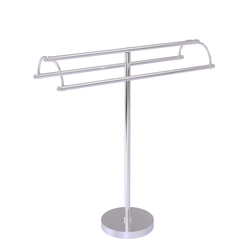 Allied Brass Free Standing Double Arm Towel Holder TS-31-SCH