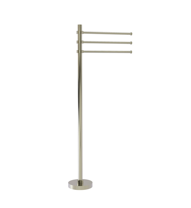 Allied Brass Towel Stand with 3 Pivoting 12 Inch Arms TS-45-PNI