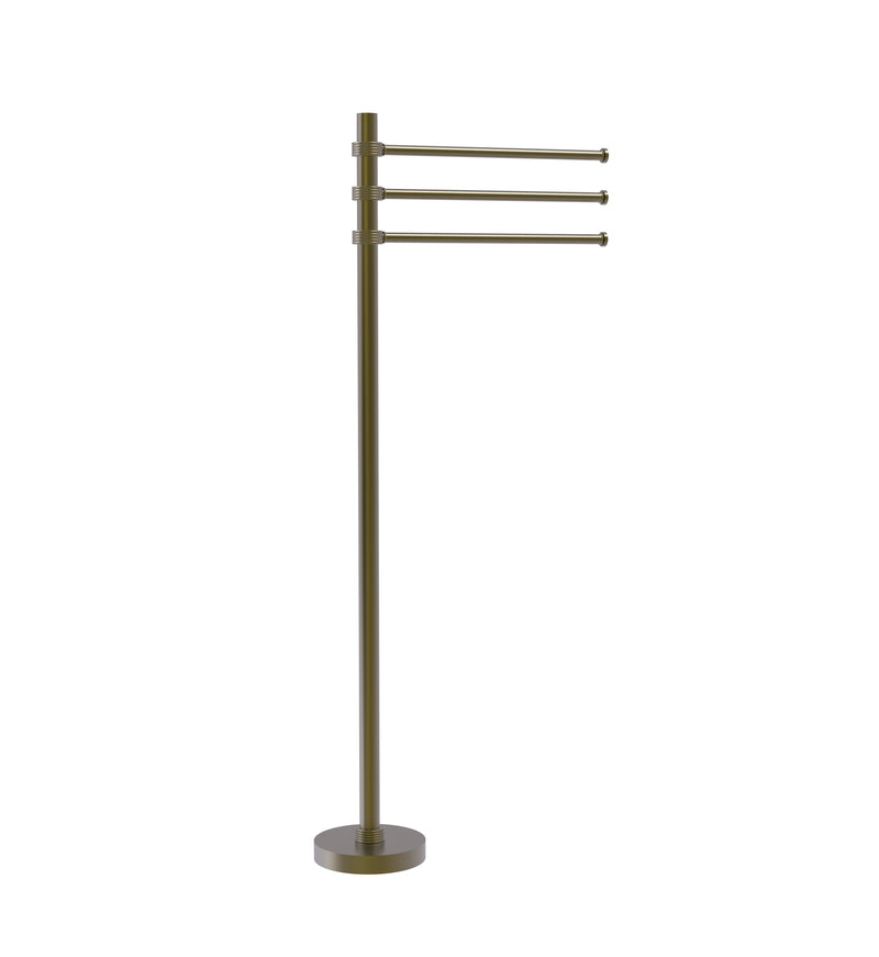 Allied Brass Towel Stand with 3 Pivoting 12 Inch Arms TS-45G-ABR