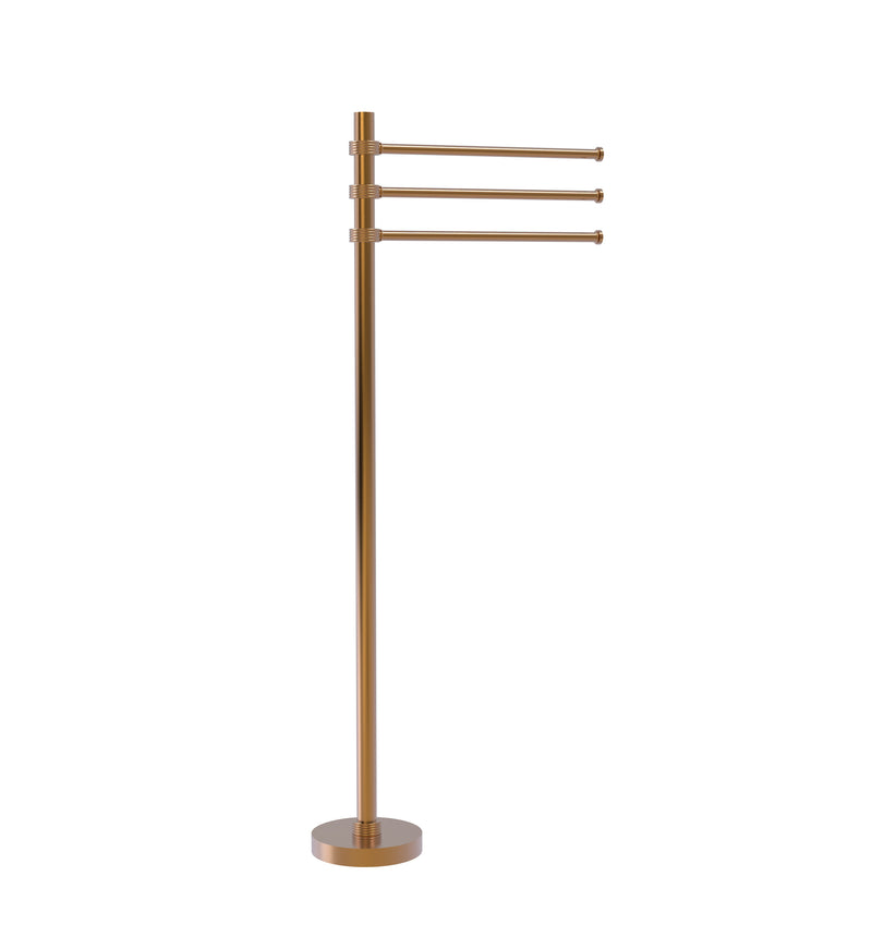 Allied Brass Towel Stand with 3 Pivoting 12 Inch Arms TS-45G-BBR