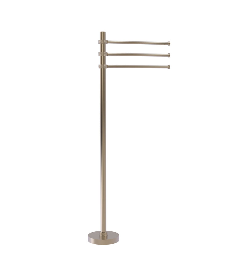 Allied Brass Towel Stand with 3 Pivoting 12 Inch Arms TS-45G-PEW