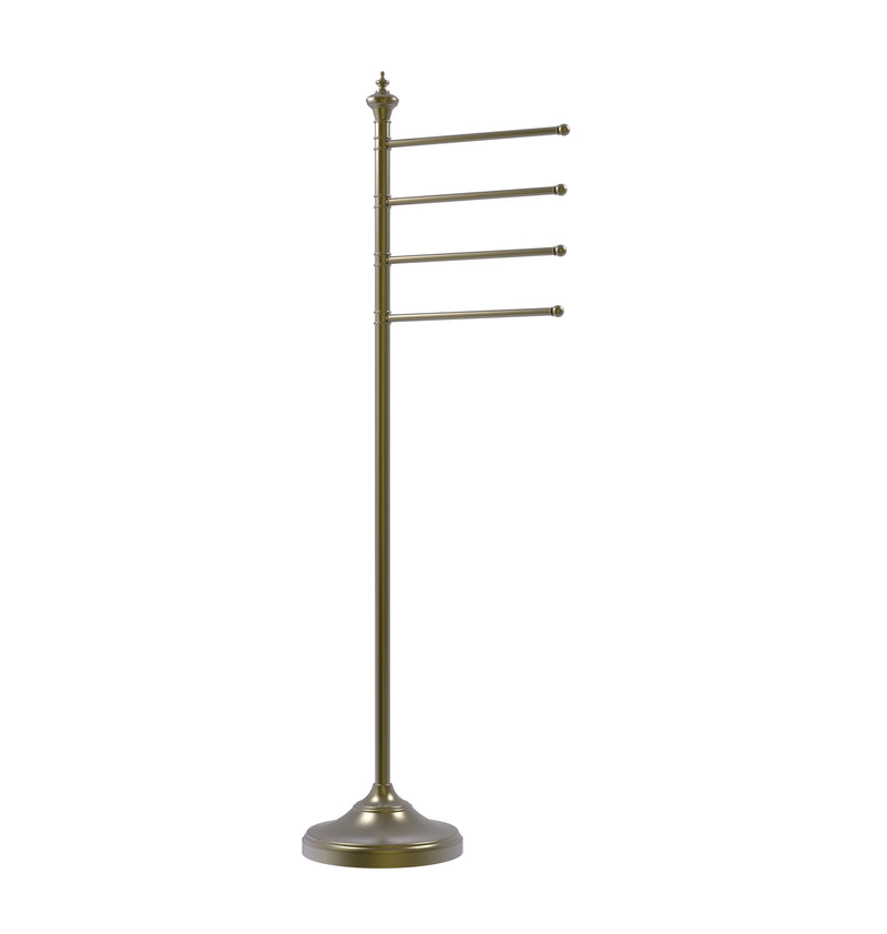 Allied Brass Floor Standing 4 Pivoting Swing Arm Towel Holder TS-4L-ABR