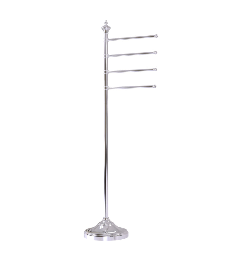 Allied Brass Floor Standing 4 Pivoting Swing Arm Towel Holder TS-4L-PC