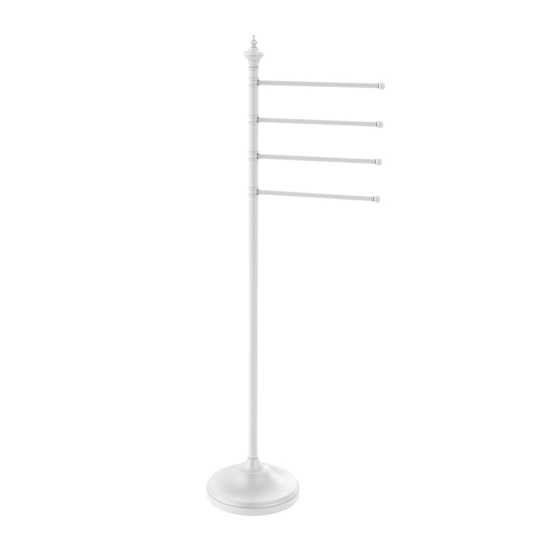 Allied Brass Floor Standing 4 Pivoting Swing Arm Towel Holder TS-4L-WHM