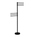 Allied Brass Towel Stand with 6 Pivoting 12 Inch Arms TS-50-BKM