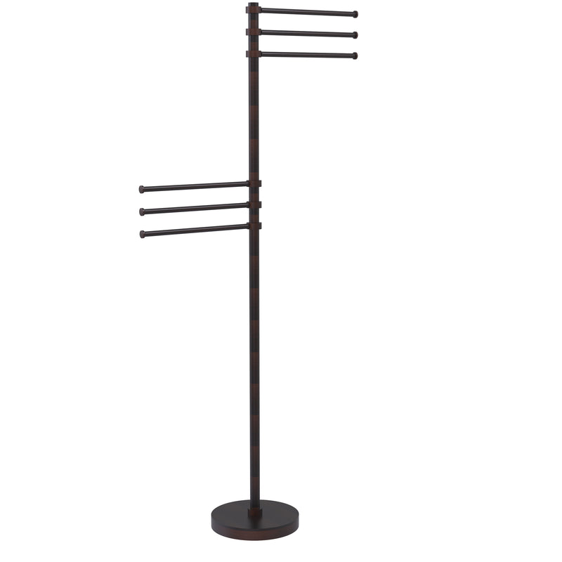 Allied Brass Towel Stand with 6 Pivoting 12 Inch Arms TS-50-VB