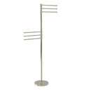 Allied Brass Towel Stand with 6 Pivoting 12 Inch Arms TS-50G-PNI