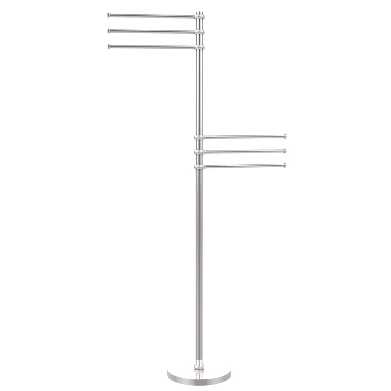 Allied Brass Towel Stand with 6 Pivoting 12 Inch Arms TS-50T-PC