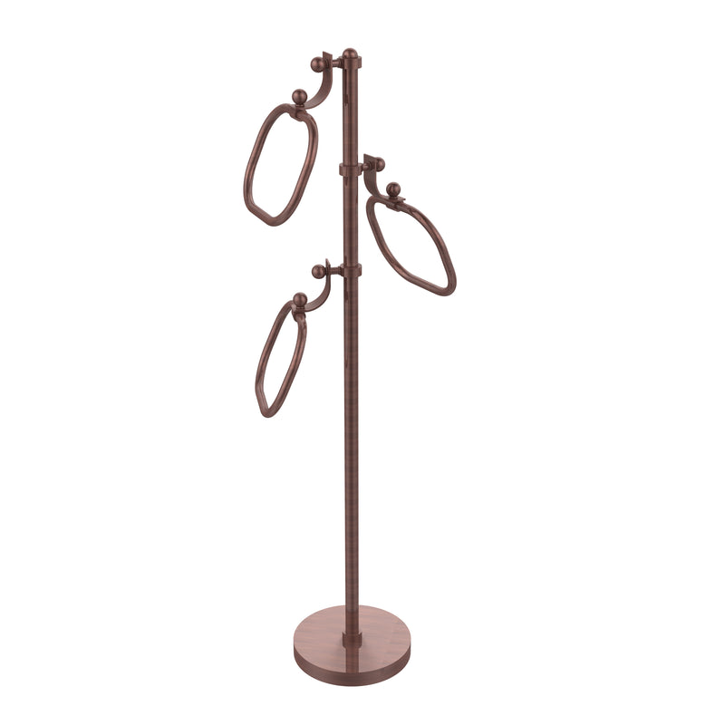 Allied Brass Towel Stand with 9 Inch Oval Towel Rings TS-83-CA