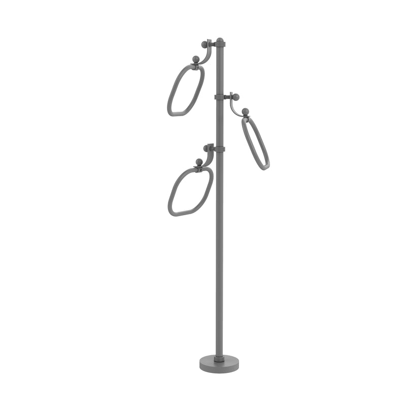 Allied Brass Towel Stand with 9 Inch Oval Towel Rings TS-83G-GYM