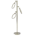 Allied Brass Towel Stand with 9 Inch Oval Towel Rings TS-83G-PNI