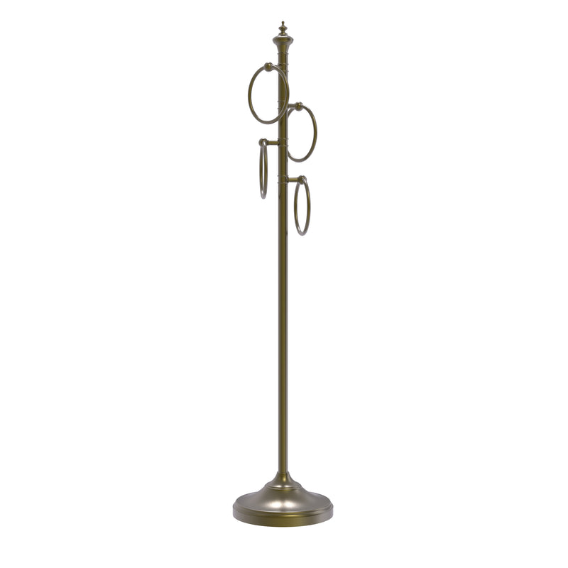 Allied Brass Floor Standing 4 Towel Ring Stand TS-D1-ABR