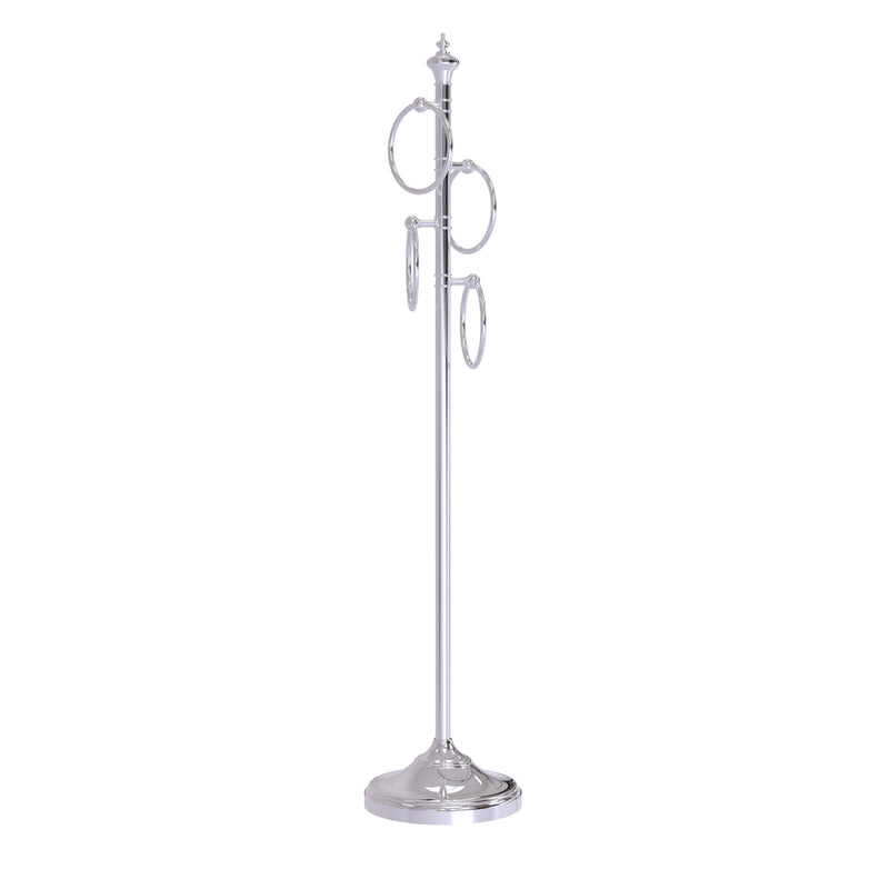 Allied Brass Floor Standing 4 Towel Ring Stand TS-D1-PC