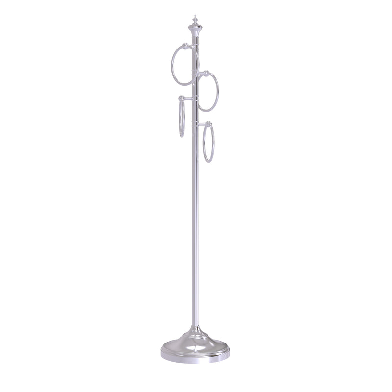 Allied Brass Floor Standing 4 Towel Ring Stand TS-D1-SCH