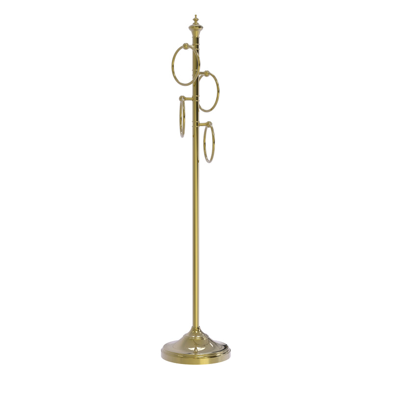 Allied Brass Floor Standing 4 Towel Ring Stand TS-D1-UNL