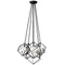 Dainolite 6 Light Halogen Pendant Matte Black Finish with Opal Glass TSN-6P-MB