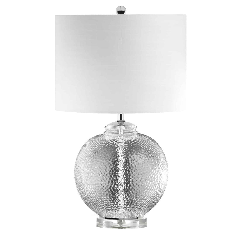 Dainolite 1 Light Glass Table Lamp W/ White Shade TYR-235T-CLR