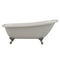 Cambridge Plumbing Acrylic Slipper Bathtub 67"x28", 7" Deck Mount Drillings and PC Feet