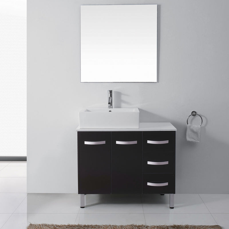 Modern Fittings Tilda 36" Single Bath Vanity and Square Sink with Faucet