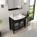 Modern Fittings Ava 36" Single Bath Vanity with Engineered Stone Top and Round Sink