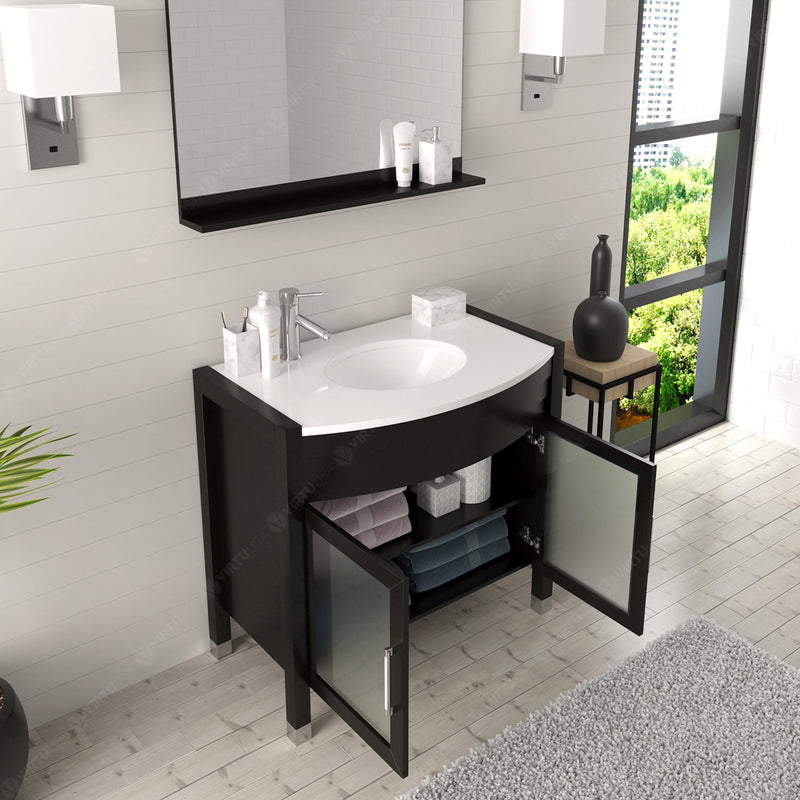 Modern Fittings Ava 36" Single Bath Vanity with Engineered Stone Top and Round Sink