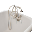 Cambridge Plumbing Clawfoot Tub Brass Wall Mount Faucet, Hand Held Shower BN