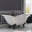 Cambridge Plumbing Cast Iron Double Ended Slipper Tub 71"x30" Complete PC Package