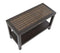 DecoTeak Eleganto 30" Teak Shower Bench with Viro Indoor or Outdoor Rattan Top and Shelf