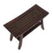 DecoTeak Satori 24" Eastern Style Teak Shower Bench with Viro Indoor or Outdoor Rattan Top and Shelf