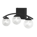 Dainolite 3 Light Halogen Vanity Matte Black with Clear Glass V13-203W-MB