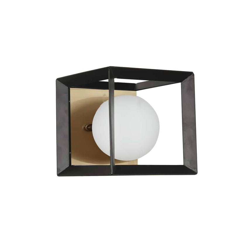 Dainolite 1 Light Halogen Wall Sconce Black & Aged Brass  V166-1W-BK-AGB