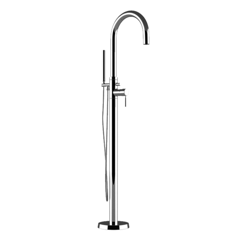 Cambridge Plumbing Modern Freestanding Tub Filler Faucet, Shower Wand PC