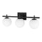 Dainolite 3 Light Halogen Vanity Matte Black VAD-233W-MB