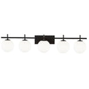 Dainolite 5 Light Halogen Vanity Matte Black VAD-415W-MB