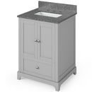 Jeffrey Alexander 24" Gray Addington with Boulder Cultured Marble Vanity Top Rectangle Bowl