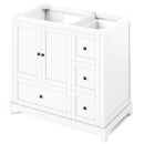 Jeffrey Alexander 36" White Addington Left Offset with Calacatta Vienna Quartz Vanity Top Rectangle Bowl