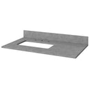 Jeffrey Alexander 36" White Addington Left Offset with Steel Gray Cultured Marble Vanity Top Rectangle Bowl