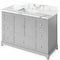 Jeffrey Alexander 48" Gray Addington with Calacatta Vienna Quartz Vanity Top Rectangle Bowl