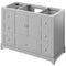 Jeffrey Alexander 48" Gray Addington with Steel Gray Cultured Marble Vanity Top Rectangle Bowl