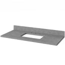 Jeffrey Alexander 48" White Addington with Steel Gray Cultured Marble Vanity Top Rectangle Bowl