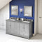 Jeffrey Alexander 60" Gray Addington Double Bowl with Steel Gray Cultured Marble Vanity Top