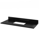 Jeffrey Alexander 48" Black Adler with Black Granite Vanity Top Rectangle Bowl