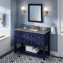 Jeffrey Alexander 48" Hale Blue Adler with Boulder Cultured Marble Vanity Top Rectangle Bowl