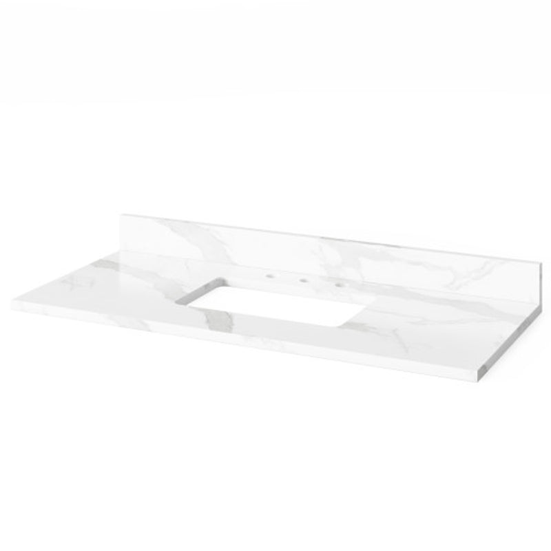 Jeffrey Alexander 48" Hale Blue Adler with Calacatta Vienna Quartz Vanity Top Rectangle Bowl