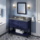 Jeffrey Alexander 48" Hale Blue Adler with Steel Gray Cultured Marble Vanity Top Rectangle Bowl